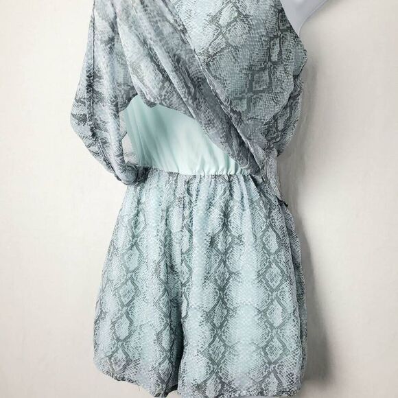 Alya XXS Blue Animal Print One-piece Romper - Picture 3 of 10